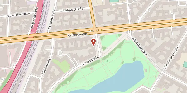 Karte der Umgebung von Sophie-Charlotten-Straße 57-58, 14057 Berlin