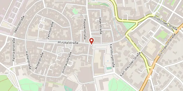 Karte der Umgebung von Pfinztalstr. 11, 76227 Karlsruhe