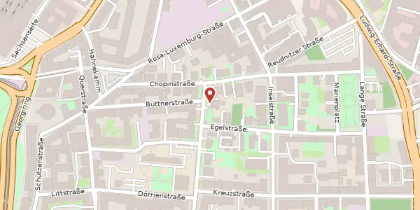 Karte der Umgebung von Salomonstraße 26 - 28, 04103 Leipzig