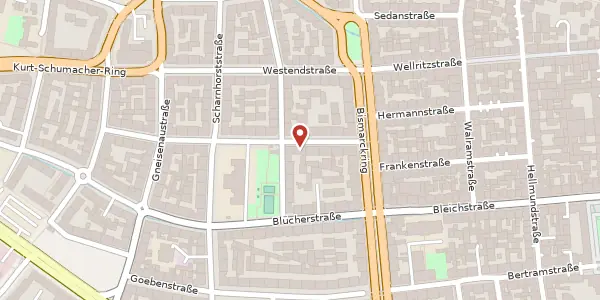 Karte der Umgebung von Yorckstr. 10, 65195 Wiesbaden