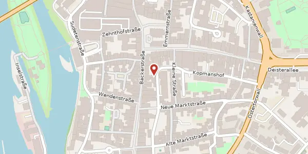 Karte der Umgebung von Kopmanshof 42, 31785 Hameln