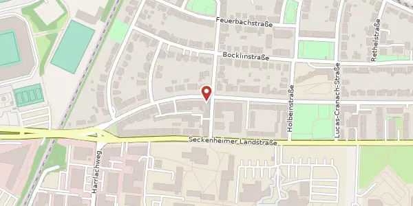 Karte der Umgebung von Dürerstraße 22, 68163 Mannheim