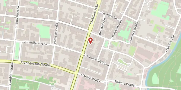 Karte der Umgebung von Leopoldstr. 54, 80802 München