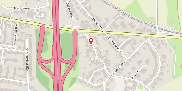 Karte der Umgebung von Bovert 8, 40670 Meerbusch