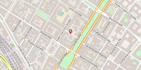 Karte der Umgebung von Gartenfeldstraße 3, 55118 Mainz