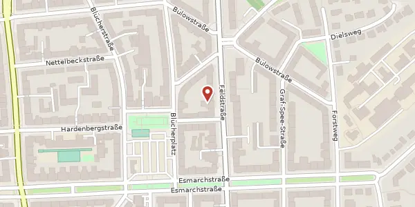 Karte der Umgebung von Feldstraße 125, 24105 Kiel