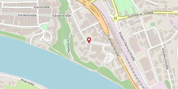 Karte der Umgebung von Bismarckstraße 17, 79761 Waldshut-Tiengen