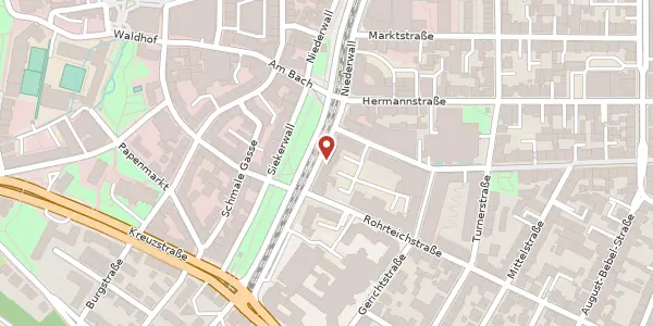 Karte der Umgebung von Niederwall 57, 33602 Bielefeld