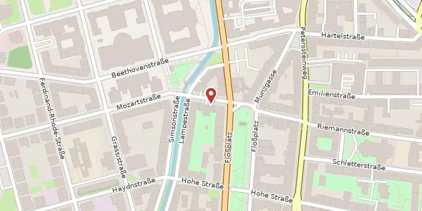 Karte der Umgebung von Riemannstraße 35, 04107 Leipzig