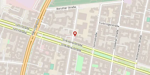 Karte der Umgebung von Nostitzstraße 51, 10961 Berlin