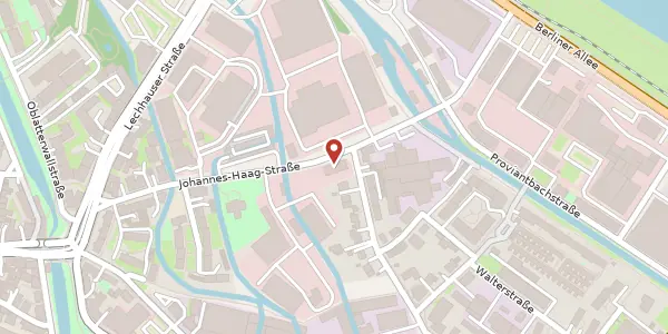 Karte der Umgebung von Johannes-Haag-Str. 20, 86153 Augsburg
