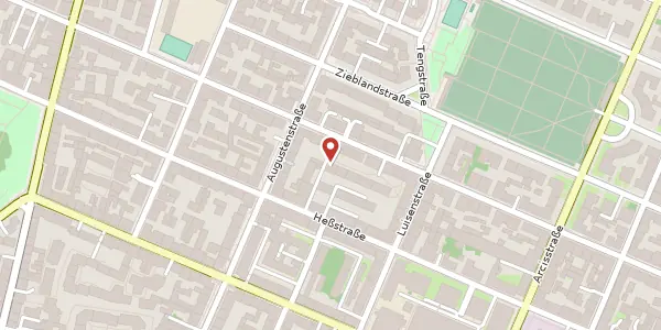 Karte der Umgebung von Schellingstr. 109 A, 80798 München