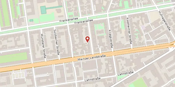 Karte der Umgebung von Flörsheimer Str. 7, 60326 Frankfurt