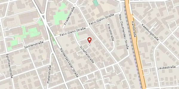Karte der Umgebung von Scheffelstr. 1a, 97072 Würzburg