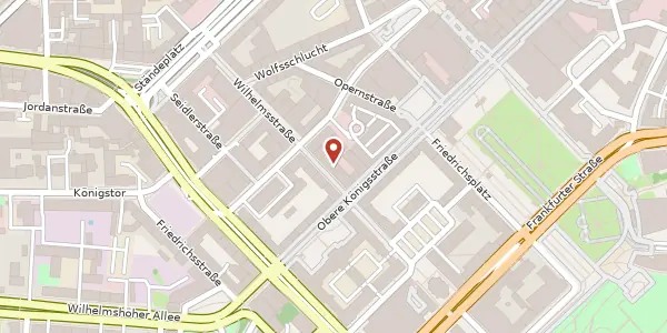 Karte der Umgebung von Wilhelmsstraße 25, 34117 Kassel