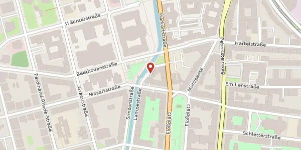 Karte der Umgebung von Lampestraße 2, 04107 Leipzig