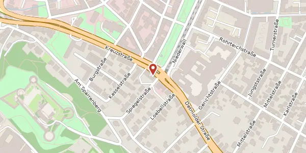 Karte der Umgebung von Kreuzstr. 1, 33602 Bielefeld