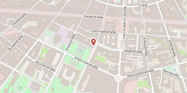 Karte der Umgebung von Lammstraße 14, 76133 Karlsruhe