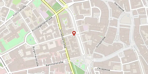 Karte der Umgebung von Fuggerstr. 11, 86150 Augsburg
