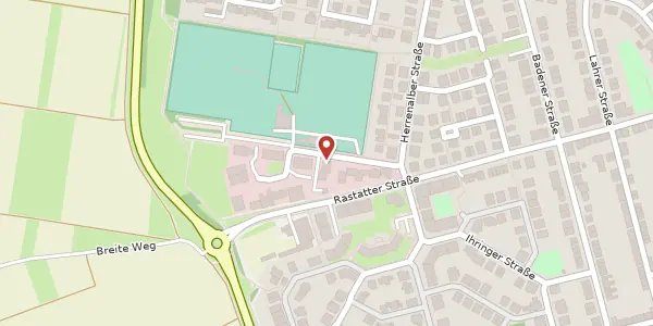 Karte der Umgebung von Wildbader Straße 7, 68239 Mannheim