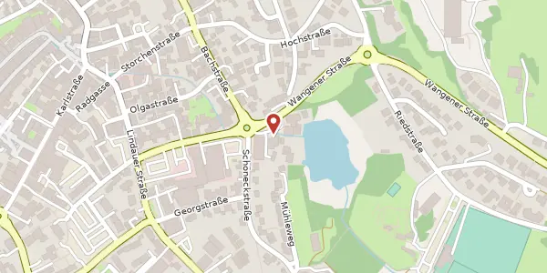 Karte der Umgebung von Wangener Straße 18, 88069 Tettnang