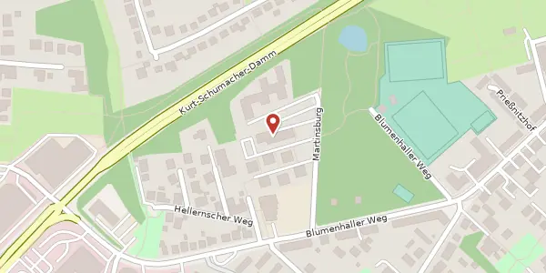 Karte der Umgebung von Martinsburg 15, 49078 Osnabrück