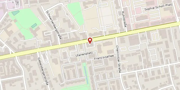 Karte der Umgebung von Ulanenplatz 2, 63452 Hanau