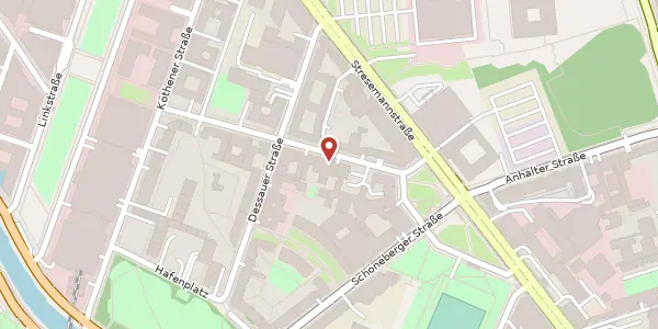 Karte der Umgebung von Bernburger Straße 30/31, 10963 Berlin