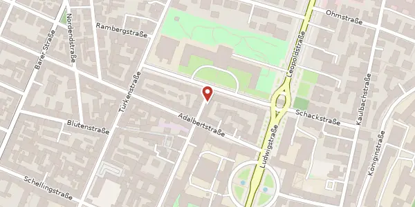 Karte der Umgebung von Amalienstr. 62, 80799 München
