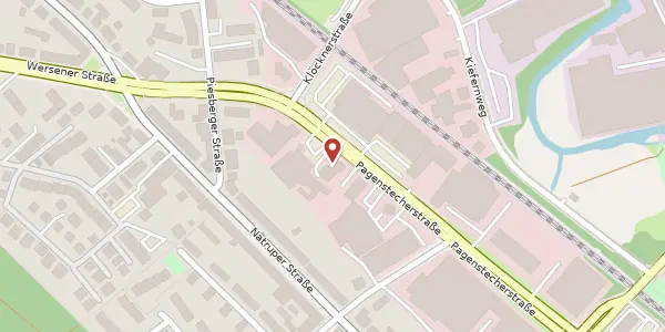 Karte der Umgebung von Pagenstecherstr. 143, 49090 Osnabrück
