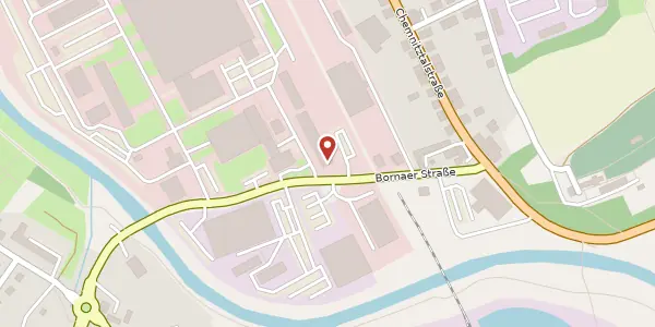 Karte der Umgebung von Bornaer Straße 205, 09114 Chemnitz
