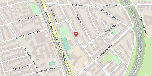 Karte der Umgebung von Ruhrstraße 50, 70374 Stuttgart