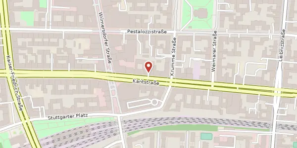 Karte der Umgebung von Kantstraße 54, 10627 Berlin