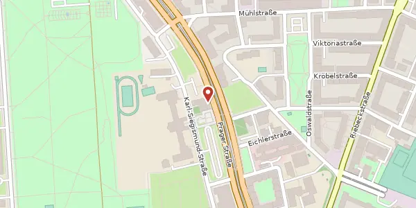 Karte der Umgebung von Prager Straße 60, 04317 Leipzig