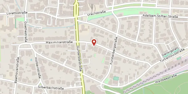 Karte der Umgebung von Maria-Theresia-Straße 4, 79102 Freiburg im Breisgau