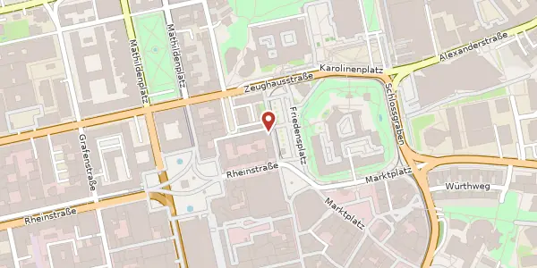 Karte der Umgebung von Friedensplatz 6, 64283 Darmstadt