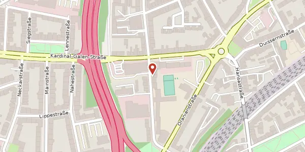 Karte der Umgebung von Falkstr. 54, 47058 Duisburg