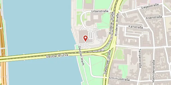 Karte der Umgebung von Kennedyplatz 2, 50679 Köln