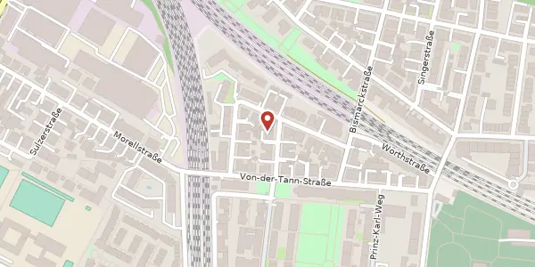 Karte der Umgebung von Hartmannstr. 7, 86159 Augsburg