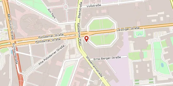 Karte der Umgebung von Leipziger Platz 1, 10117 Berlin