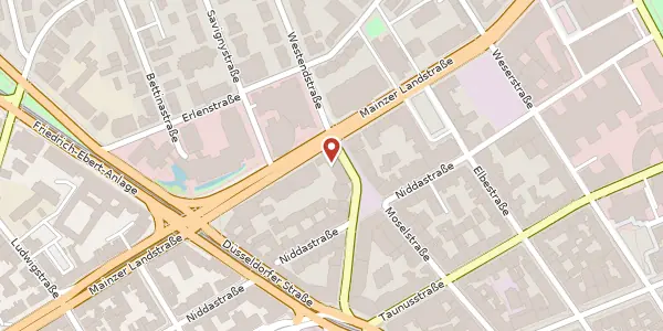 Karte der Umgebung von Mainzer Landstr. 55, 60329 Frankfurt