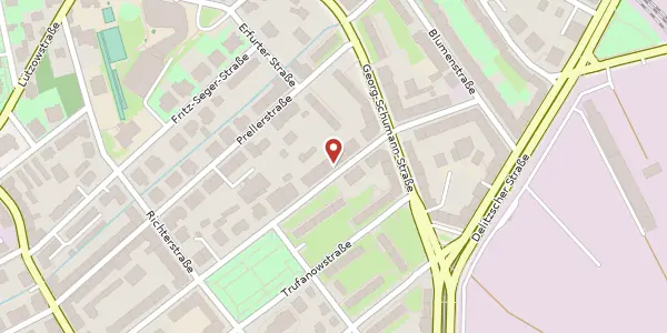 Karte der Umgebung von Ehrensteinstraße 45, 04105 Leipzig