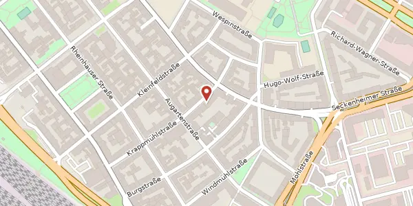 Karte der Umgebung von Krappmühlstraße 34, 68165 Mannheim