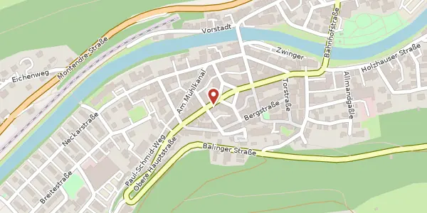 Karte der Umgebung von Obere Hauptstraße 1, 72172 Sulz