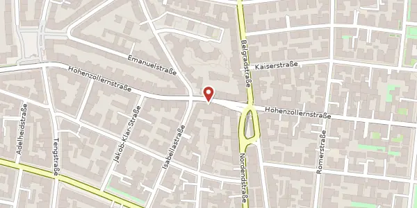 Karte der Umgebung von Hohenzollernstr. 61 RGB, 80796 München