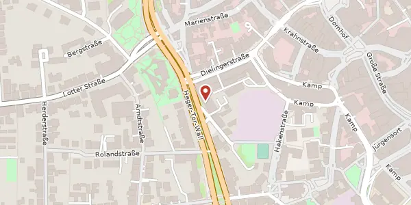 Karte der Umgebung von Rolandsmauer 15, 49074 Osnabrück
