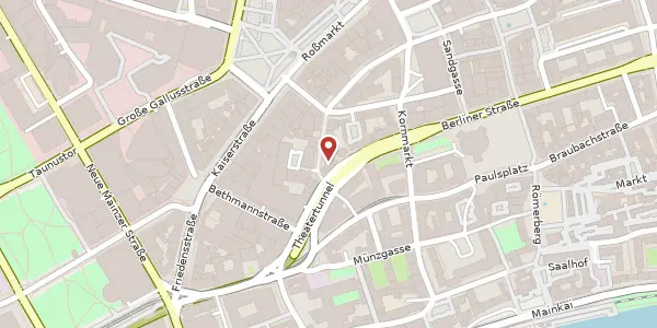 Karte der Umgebung von Berliner Str. 72, 60311 Frankfurt