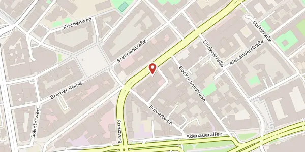 Karte der Umgebung von Steindamm 62, 20099 Hamburg