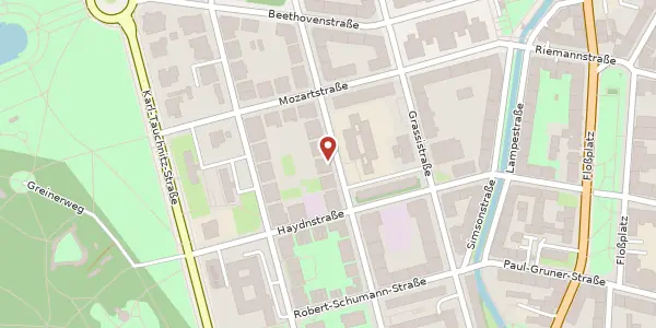 Karte der Umgebung von Ferdinand-Rhode-Straße 20, 04107 Leipzig