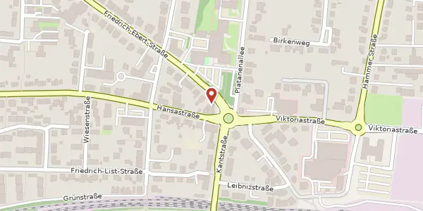 Karte der Umgebung von Friedrich-Ebert-Str. 16, 59425 Unna